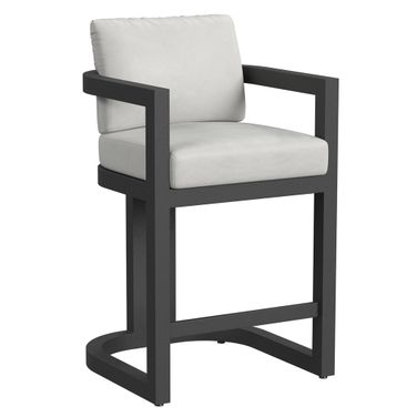 Malibu Barstool in Cast Silver
