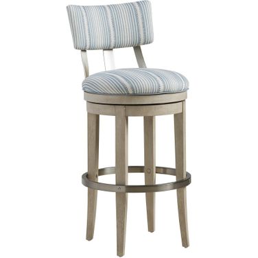 Malibu Cliffside Swivel Upholstered Bar Stool In Dune