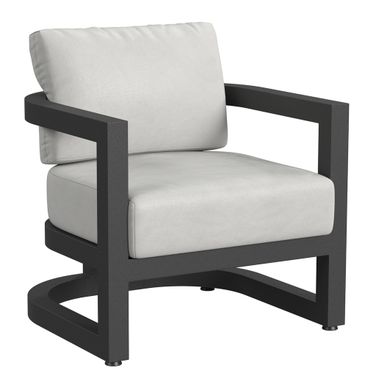 Malibu Club Chair in Cast Silver