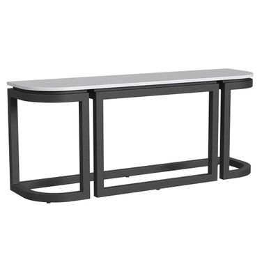 Malibu Console Table in Matte Coal