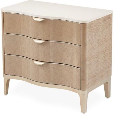Malibu Crest Blush Nightstand 3-Drawer