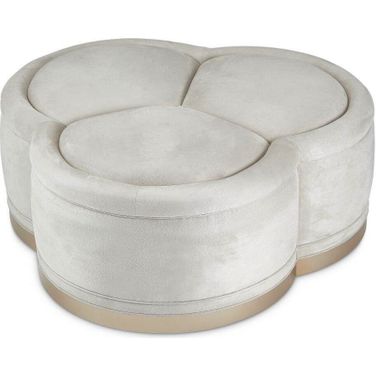 Malibu Crest Cocktail Ottoman In Chardonnay