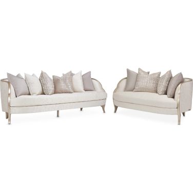 Malibu Crest Living Room Set In Chardonnay