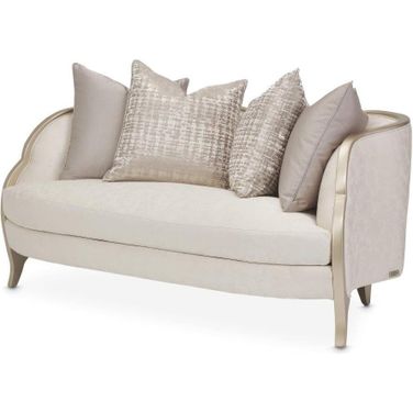 Malibu Crest Loveseat In Cloud White/Chardonnay