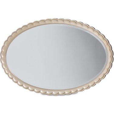 Malibu Crest Oval Wall Mirror In Chardonnay