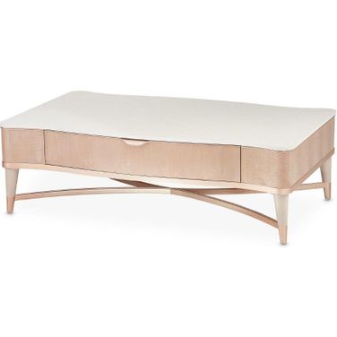 Malibu Crest Rectangular Cocktail Table In Blush