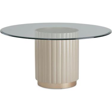Malibu Crest Round Dining Table In Chardonnay