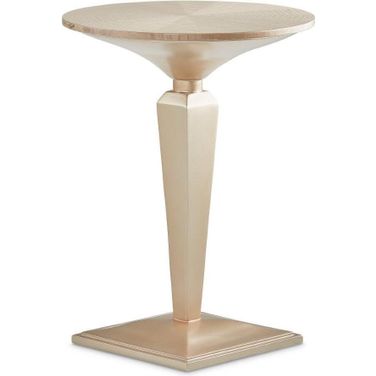 Malibu Crest Round Pedestal Tea Table In Chardonnay
