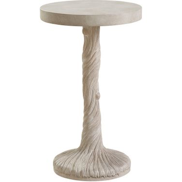 Malibu Saddle Peak Round Accent Table In Dune