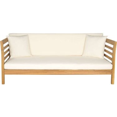 Malibu Teak Brown and Beige Day Bed