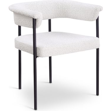 Malin Boucle Fabric Dining Chair Set of 2 In Cream
