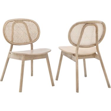 Malina Wood Dining Side Chair Set of 2 In Gray