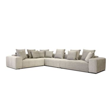 Mallow 4-Piece Sectional In Stone Wheat Tweed