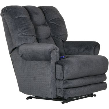 Malone Power Lay Flat Recliner with Extended Ottoman In Ink