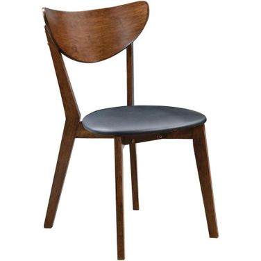 Jedda Upholstered Dining Chairs Dark Walnut and Black Set of 2