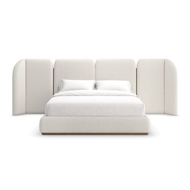 Malta King Upholstered Bed In White