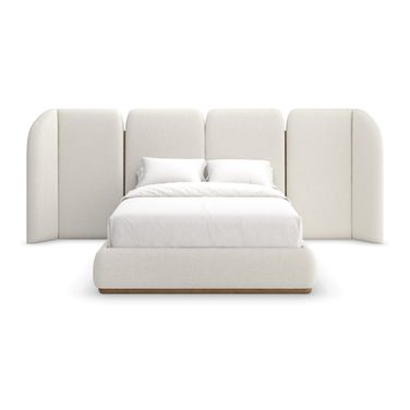 Malta Queen Upholstered Bed In Cream