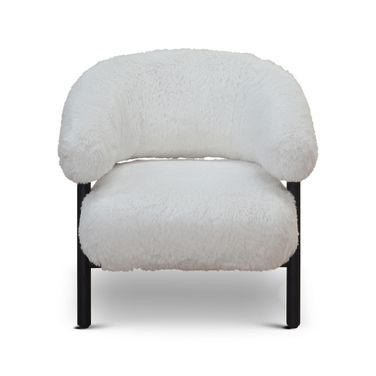 Mandy Accent Chair In Black Wood And Fairy