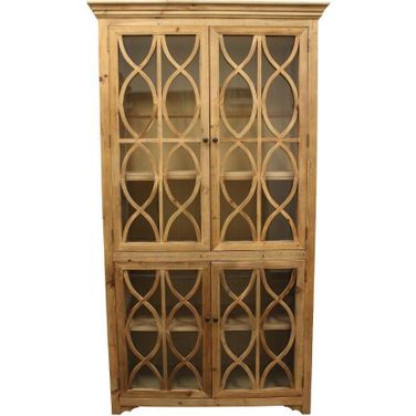 Manhattan Beach Ikki 4 Glass Door Cabinet In Natural
