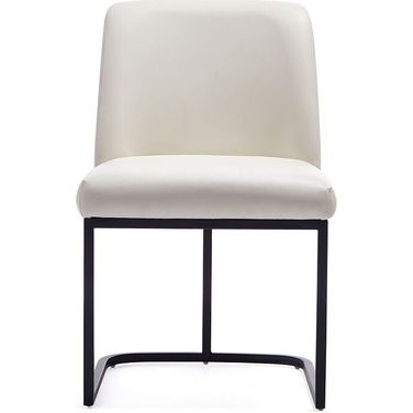 Manhattan Comfort Serena Faux Leather Dining Chair In Cream Set Of 2