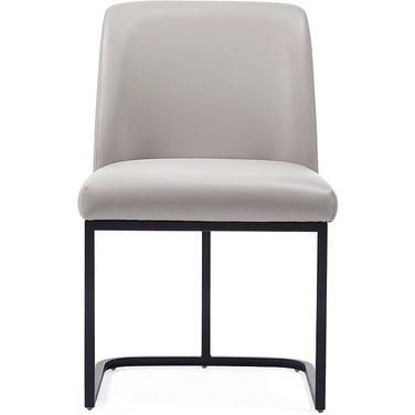 Manhattan Comfort Serena Faux Leather Dining Chair In Light Grey Set Of 2