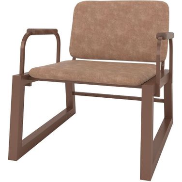 Manhattan Comfort Whythe Pu Leather Low Accent Chair In Corten AC-4PZ-217