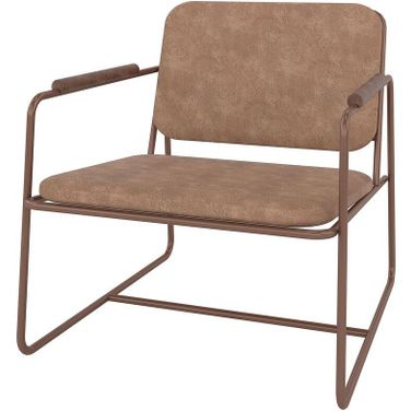 Manhattan Comfort Whythe Pu Leather Low Accent Chair In Corten AC-5PZ-217