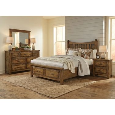 Maple Road Antique Amish Poster Storage Bedroom Set
