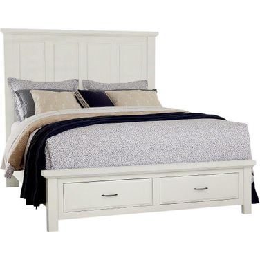 Maple Road King Mansion Storage Bed In Soft White