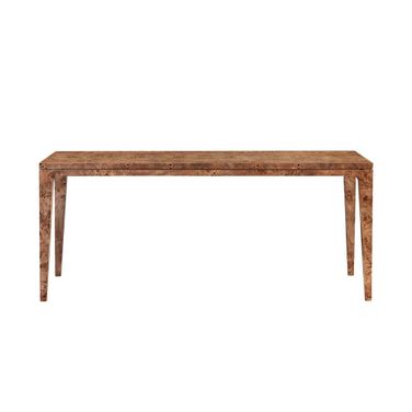 Mappa Large Dining Table In Dark Burl and Matt Black