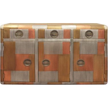 Mar Vista 3 Drawer 3 Door Sideboard In Copper