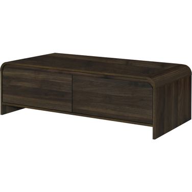 Mara Storage Cocktail Table In Walnut