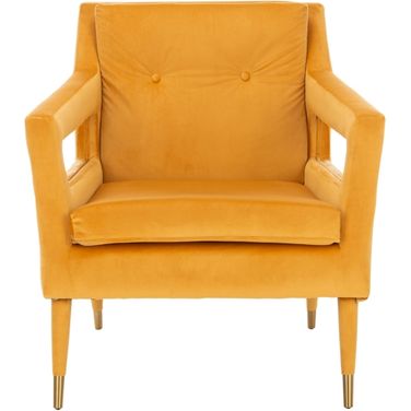 Mara Tufted Accent Chair in Gold
