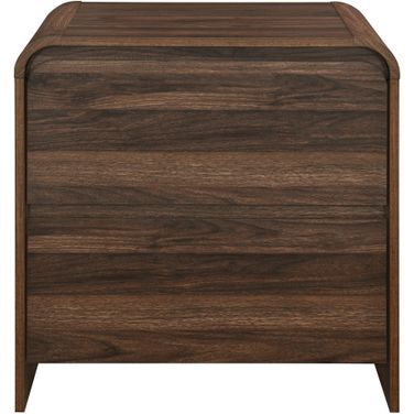 Mara Two Drawer End Table/Bedside Table In Walnut