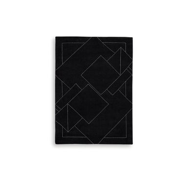 Marav 5' x 7' Area Rug In Black and White