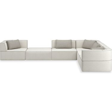 Marbella 6 Piece Sectional In Cream