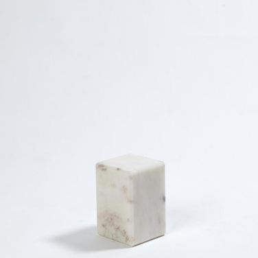 Marble 4 Inch Small Mini Pedestal/Riser In White