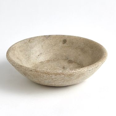 Marble Bowl In Antiqued White