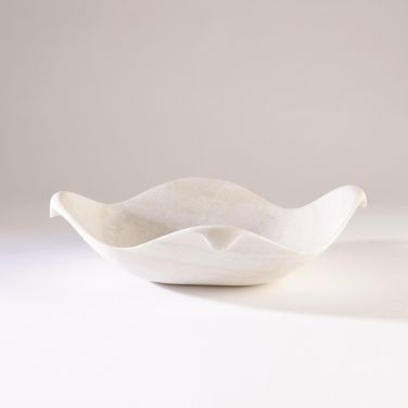 Marble Dove Large Bowl In White