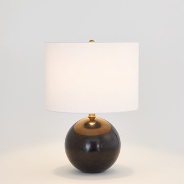 Marble Sphere Lamp In Black