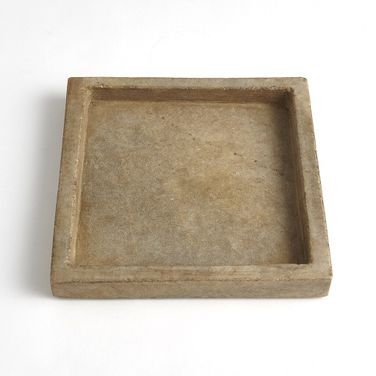 Marble Tray In Antiqued White