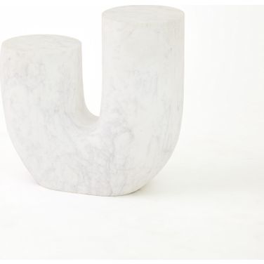 Marble Tube Table In White