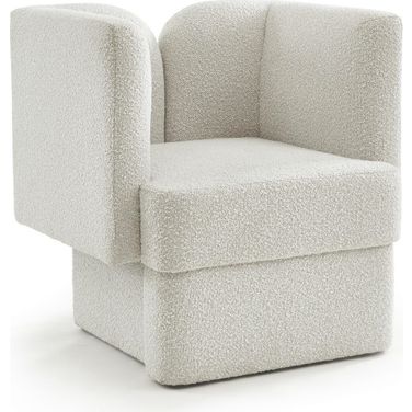 Marcel Boucle Fabric Chair In Cream