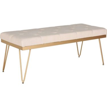 Marcella Beige and Gold Bench