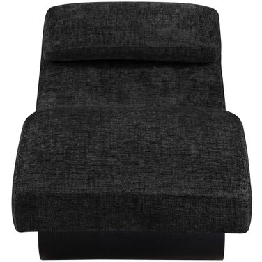 Marcella Fabric Upholstered Chaise Lounge In Black