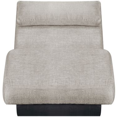 Marcella Fabric Upholstered Chaise Lounge In Grey and Black