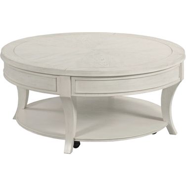 Marcella Round Coffee Table In Eggshell