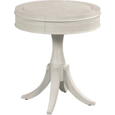 Marcella Round End Table In Eggshell