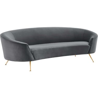 Marchesa Upholstered Performance Velvet Sofa In Gray