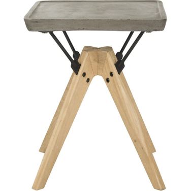Marcio Dark Grey Modern Concrete Side Table Indoor/Outdoor